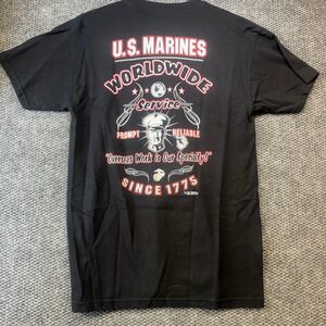 7.62 Design US Marines Worldwide Service Graphic T-Shirt Black Mens Medium NWT